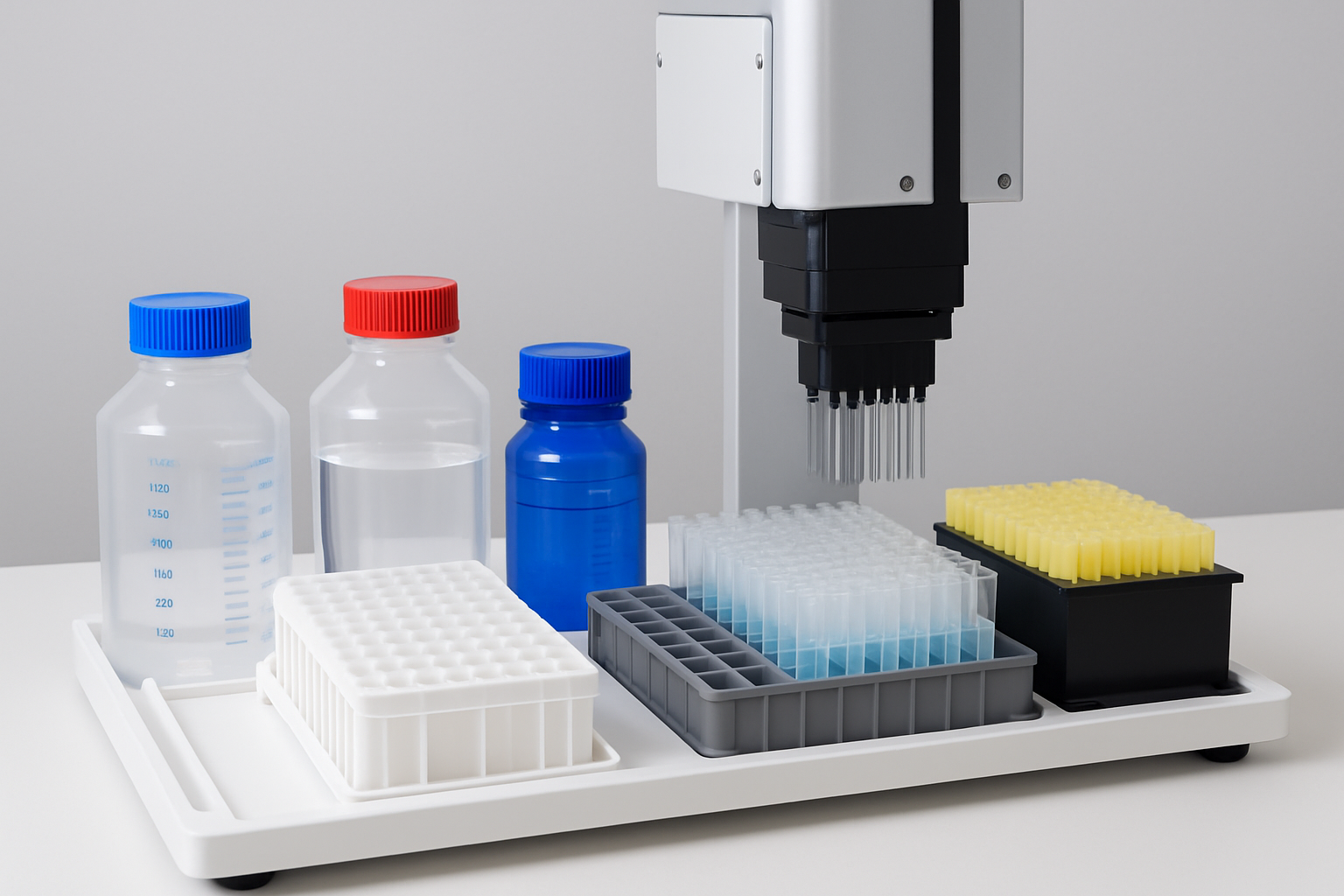 Lab automation equipment handling multiple containers